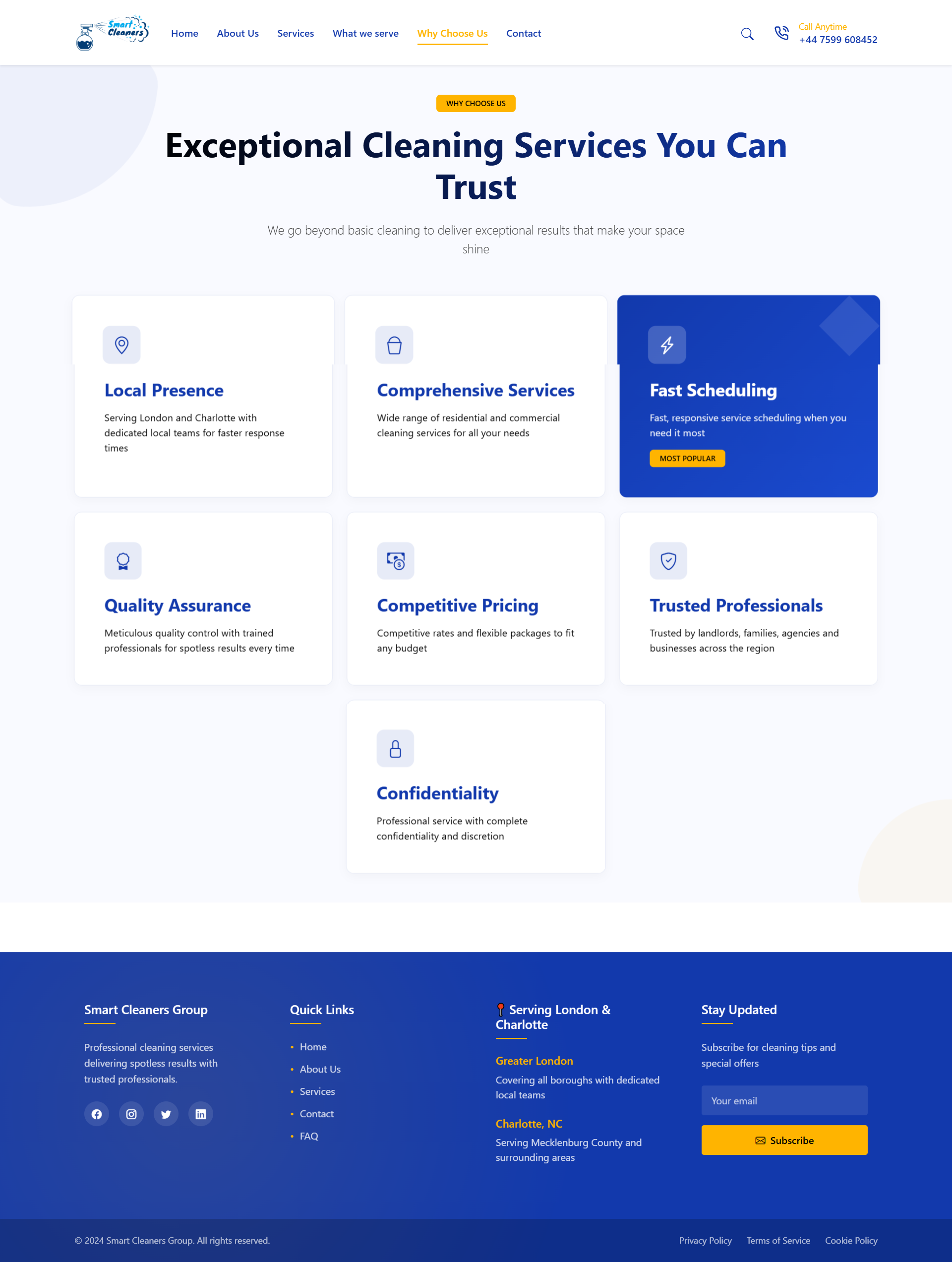 Smart Cleaners Why Choose Us